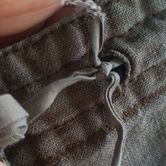 J. Jill genuine fit below waist 100% linen brown wide leg pant w/ drawstring 16P - Picture 8 of 8